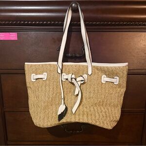 Urban Originals Tan and White Tote Bag NWOT